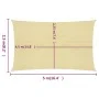 Beige HDPE sail shade 160 g/m² 2.5x5 m by , Umbrellas - Ref: Foro24-311126, Price: 35,77 €, Discount: %
