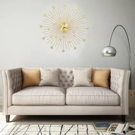 Reloj de pared de metal dorado 70 cm de vidaXL, Relojes de pared - Ref: Foro24-283862, Precio: 89,79 €, Descuento: %
