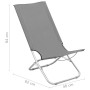 Folding beach chairs 2 units gray fabric by , Garden chairs - Ref: Foro24-310377, Price: 84,03 €, Discount: %