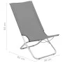 Folding beach chairs 2 units gray fabric by , Garden chairs - Ref: Foro24-310377, Price: 86,95 €, Discount: %