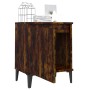 Bedside table with smoked oak metal legs 40x30x50 cm by vidaXL, Nightstands - Ref: Foro24-813116, Price: 38,62 €, Discount: %