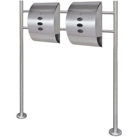 Set of 2 mailboxes with stainless steel support by , mailboxes - Ref: Foro24-271747, Price: 135,36 €, Discount: %