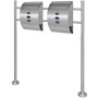 Set of 2 mailboxes with stainless steel support by , mailboxes - Ref: Foro24-271747, Price: 133,90 €, Discount: %