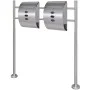 Set of 2 mailboxes with stainless steel support by , mailboxes - Ref: Foro24-271747, Price: 135,36 €, Discount: %
