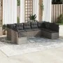 9-teiliges Gartenmöbel-Set und graue synthetische Rattankissen von , Gartensets - Ref: Foro24-3249909, Preis: 520,60 €, Rabat...