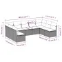 9-teiliges Gartenmöbel-Set und graue synthetische Rattankissen von , Gartensets - Ref: Foro24-3249909, Preis: 520,60 €, Rabat...