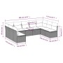 9-teiliges Gartenmöbel-Set und graue synthetische Rattankissen von , Gartensets - Ref: Foro24-3249909, Preis: 511,02 €, Rabat...