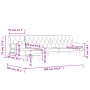 L-förmiges Schlafsofa aus dunkelgrauem Stoff, 260 x 140 x 70 cm von , Sofas - Ref: Foro24-3157273, Preis: 460,38 €, Rabatt: %