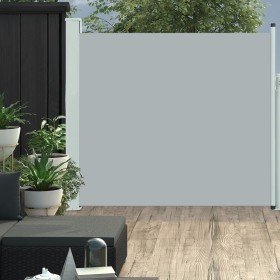 Toldo lateral retráctil de jardín gris 170x300 cm
