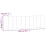 Dunkelgraues, samtgepolstertes Kopfteil 180 cm von , Kopf- und Fußteile - Ref: Foro24-374682, Preis: 68,09 €, Rabatt: %