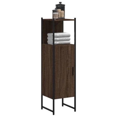 Armario de baño madera ingeniería marrón roble 33x33x120,5 cm de , Tocadores - Ref: Foro24-842470, Precio: 72,30 €, Descuento: %