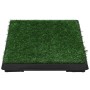 Inodoros mascotas con bandeja césped artificial 2 uds 63x50x7cm