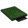 Inodoros mascotas con bandeja césped artificial 2 uds 63x50x7cm
