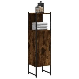Rauchiger Eichenholz-Badezimmerschrank aus Holzwerkstoff, 33x33x120,5 cm. von , Badezimmerwaschtische - Ref: Foro24-842468, P...