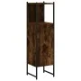 Armario de baño madera ingeniería roble ahumado 33x33x120,5 cm by , bathroom vanities - Ref: Foro24-842468, Price: 62,64 €, D...