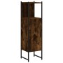 Armario de baño madera ingeniería roble ahumado 33x33x120,5 cm by , bathroom vanities - Ref: Foro24-842468, Price: 63,85 €, D...
