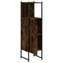 Armario de baño madera ingeniería roble ahumado 33x33x120,5 cm by , bathroom vanities - Ref: Foro24-842468, Price: 62,64 €, D...
