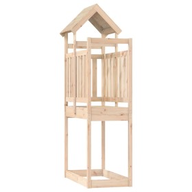 Torre de juegos madera maciza de pino 52,5x110,5x214 cm