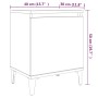 Bedside table with smoked oak metal legs 40x30x50 cm by vidaXL, Nightstands - Ref: Foro24-813116, Price: 38,62 €, Discount: %