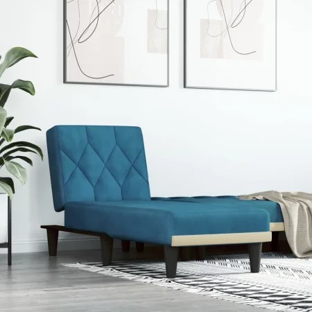 Sofá diván de terciopelo azul de , Divanes - Ref: Foro24-352859, Precio: 151,76 €, Descuento: %
