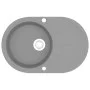 Fregadero de cocina de granito con un seno ovalado gris de , Fregaderos - Ref: Foro24-142959, Precio: 189,52 €, Descuento: %