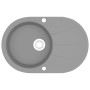 Granite kitchen sink with a gray oval bowl by , Sinks - Ref: Foro24-142959, Price: 193,82 €, Discount: %