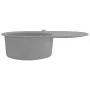 Fregadero de cocina de granito con un seno ovalado gris de , Fregaderos - Ref: Foro24-142959, Precio: 189,52 €, Descuento: %