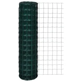 Set de euro valla acero verde 25x1,5 m de , Paneles de vallas - Ref: Foro24-140581, Precio: 106,26 €, Descuento: %