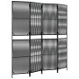 4-panel black synthetic rattan screen by , Room dividers - Ref: Foro24-365392, Price: 111,93 €, Discount: %