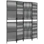 4-panel black synthetic rattan screen by , Room dividers - Ref: Foro24-365392, Price: 116,09 €, Discount: %