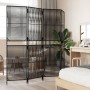 4-panel black synthetic rattan screen by , Room dividers - Ref: Foro24-365392, Price: 111,93 €, Discount: %