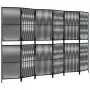 6-panel black synthetic rattan screen by , Room dividers - Ref: Foro24-365384, Price: 153,94 €, Discount: %