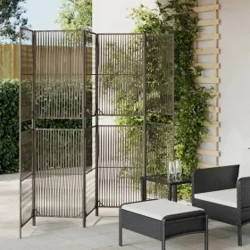 Gray synthetic rattan 6-panel screen by , Room dividers - Ref: Foro24-365386, Price: 159,01 €, Discount: %