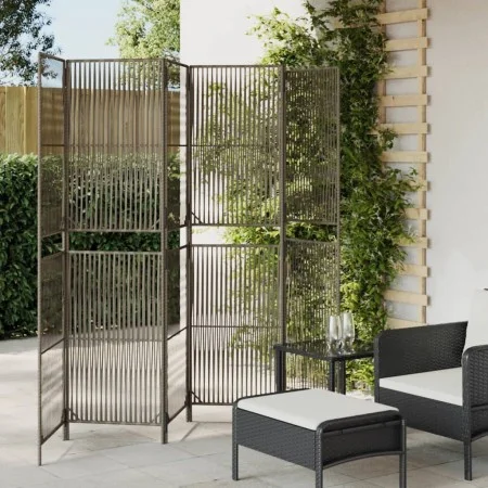Gray synthetic rattan 6-panel screen by , Room dividers - Ref: Foro24-365386, Price: 159,01 €, Discount: %