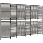 Gray synthetic rattan 6-panel screen by , Room dividers - Ref: Foro24-365386, Price: 152,42 €, Discount: %