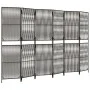 Gray synthetic rattan 6-panel screen by , Room dividers - Ref: Foro24-365386, Price: 159,01 €, Discount: %