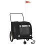 Haustier-Fahrradanhänger, Eisen-Oxford-Stoff, Schwarz von , Kinderwagen für Haustiere - Ref: Foro24-93863, Preis: 136,77 €, R...