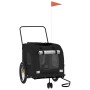 Haustier-Fahrradanhänger, Eisen-Oxford-Stoff, Schwarz von , Kinderwagen für Haustiere - Ref: Foro24-93863, Preis: 136,77 €, R...