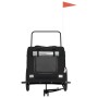Haustier-Fahrradanhänger, Eisen-Oxford-Stoff, Schwarz von , Kinderwagen für Haustiere - Ref: Foro24-93863, Preis: 136,77 €, R...