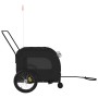 Haustier-Fahrradanhänger, Eisen-Oxford-Stoff, Schwarz von , Kinderwagen für Haustiere - Ref: Foro24-93863, Preis: 136,77 €, R...