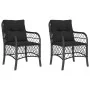 Sillones de jardín con cojines 2 uds ratán sintético negro de , Sillas de jardín - Ref: Foro24-365153, Precio: 190,68 €, Desc...