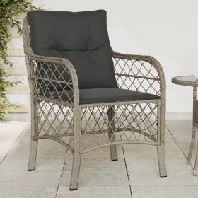 Garden armchairs with cushions 2 pcs gray synthetic rattan by , Garden chairs - Ref: Foro24-365158, Price: 194,08 €, Discount: %