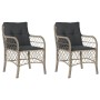 Gartensessel mit Kissen 2 Stück graues synthetisches Rattan von , Gartenstühle - Ref: Foro24-365158, Preis: 177,95 €, Rabatt: %