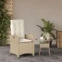 Liegender Gartenstuhl mit beigen synthetischen Rattankissen von , Gartenstühle - Ref: Foro24-365164, Preis: 142,24 €, Rabatt: %