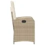 Liegender Gartenstuhl mit beigen synthetischen Rattankissen von , Gartenstühle - Ref: Foro24-365164, Preis: 142,24 €, Rabatt: %