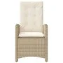 Garden recliners with beige cushions 2 pcs PE rattan by , Garden chairs - Ref: Foro24-365172, Price: 245,40 €, Discount: %