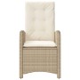 Gartenliegen mit beigen Kissen 2 Stück PE-Rattan von , Gartenstühle - Ref: Foro24-365172, Preis: 214,45 €, Rabatt: %