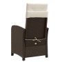 Sillones reclinables jardín con cojines marrones 2 uds ratán PE de , Sillas de jardín - Ref: Foro24-365170, Precio: 226,15 €