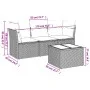 Gartensofa-Set mit Kissen, 4-teilig, beiges synthetisches Rattan von , Gartensets - Ref: Foro24-3249058, Preis: 254,23 €, Rab...