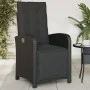 Gartenliege mit Fußstütze aus schwarzem PE-Rattan von , Gartenstühle - Ref: Foro24-365185, Preis: 133,37 €, Rabatt: %